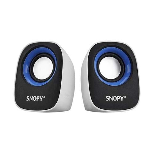 Snopy Hoparlör 1+1 USB Beyaz-Mavi
