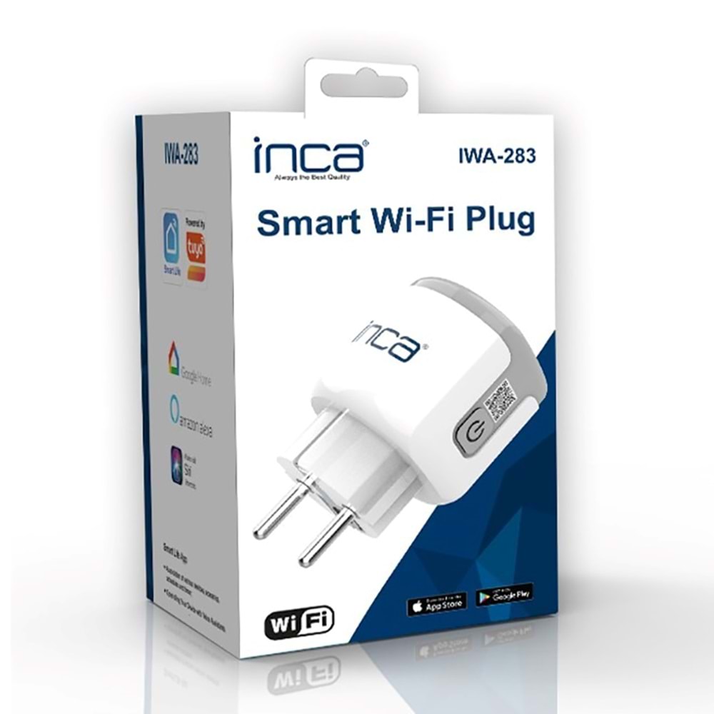 Inca Akım Korumalı Akıllı Priz 16A, Wifi, Bluetooth, Ses Kontrolü