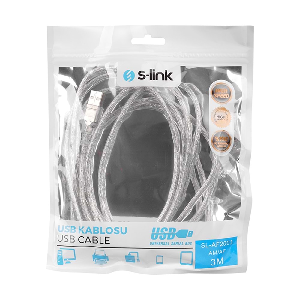 S-Link USB Uzatma Kablo 3 Metre
