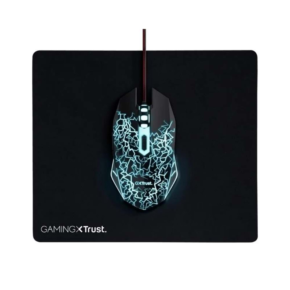 Trust 24752 Basic Gaming Mouse + Mousepad, RGB, Siyah