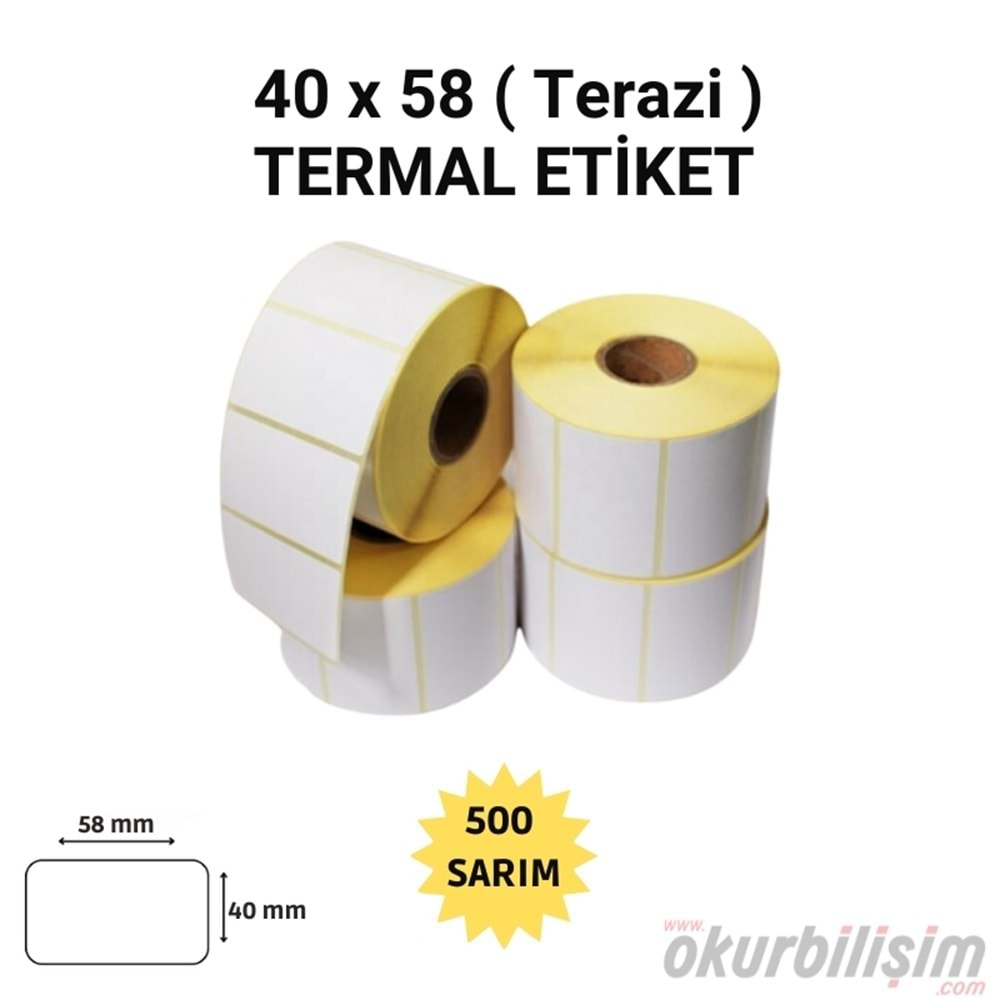 Elitrulo Terazi Etiketi 40x58 Termal - 500 Adet