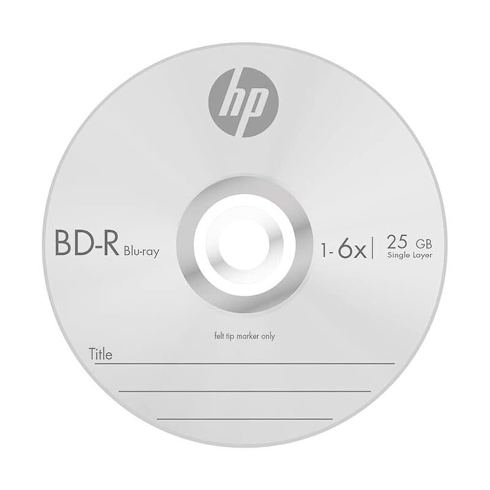 HP Blu-Ray BD-R 6X 25GB 25Li Cake Box (Printable)