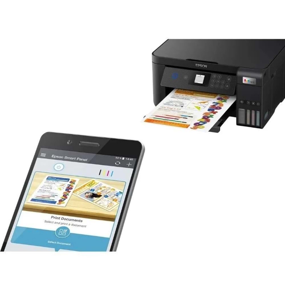 Epson L4360 Renkli Mürekkep Tanklı Yazıcı, Tarayıcı, Fotokopi, Wi-Fi, Dubleks, Siyah