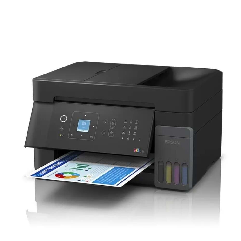 Epson L5390 Renkli Mürekkep Tanklı Yazıcı, Tarayıcı, Fotokopi, Fax, Wi-Fi, ADF, Siyah