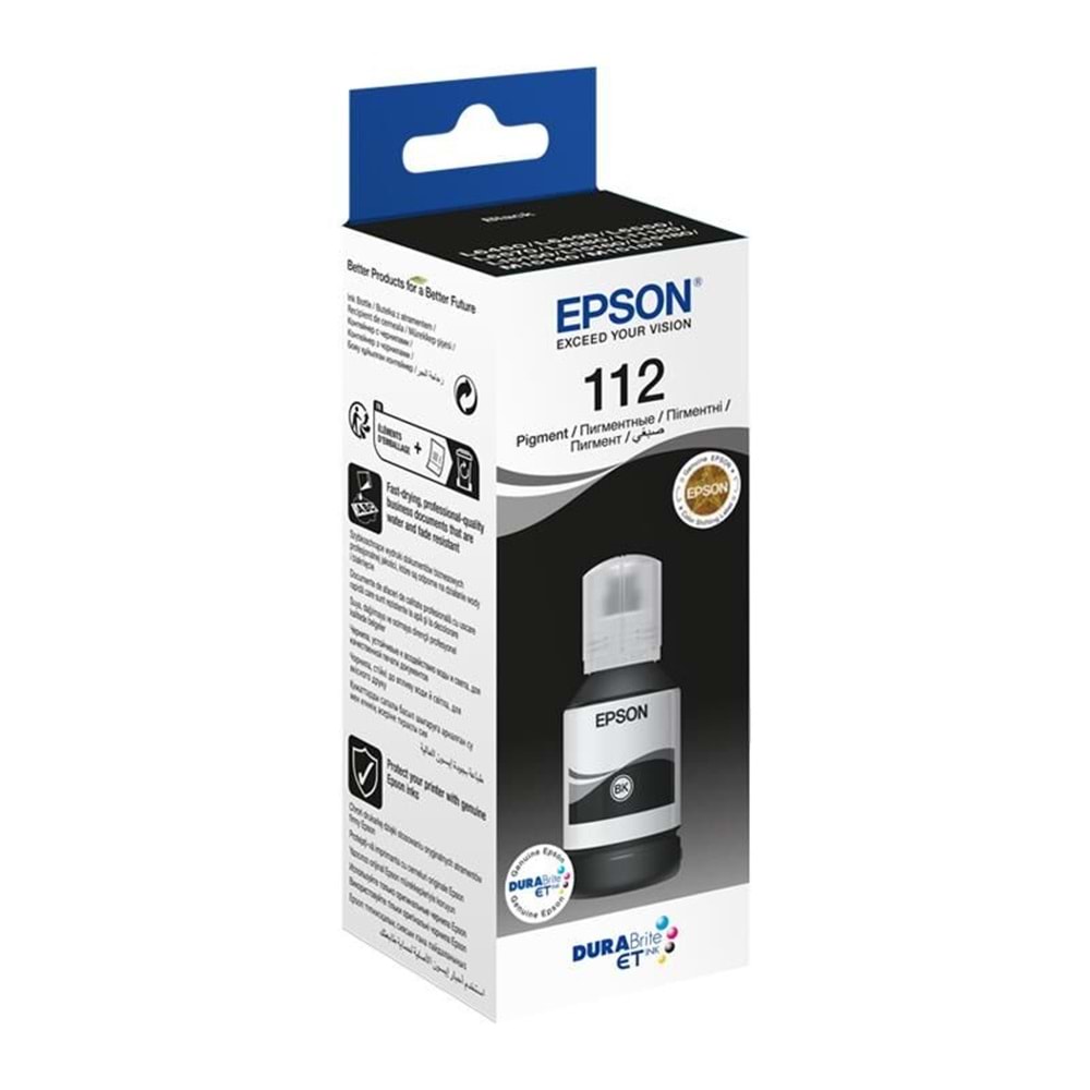 Epson Mürekkep Orj. T112 Black 127ml
