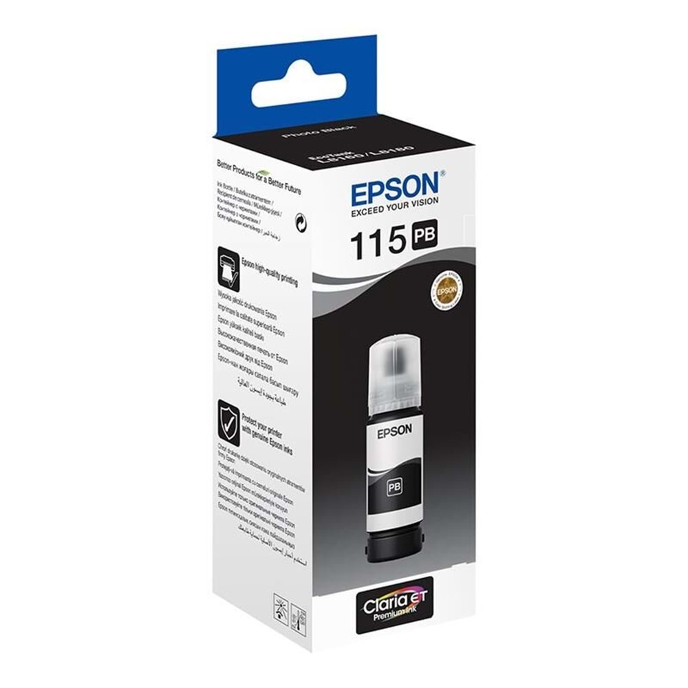 Epson 115 Mürekkep Orj. L8160, L8180 Photo Black (PB) 70ml
