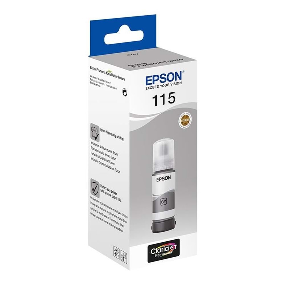 Epson 115 Mürekkep Orj. L8160, L8180 Grey 70ml