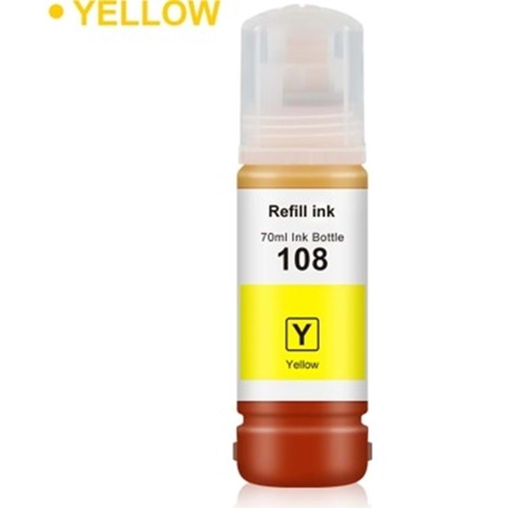 OKUR Epson 108 Mürekkep L8050, L18050 Yellow 70ml