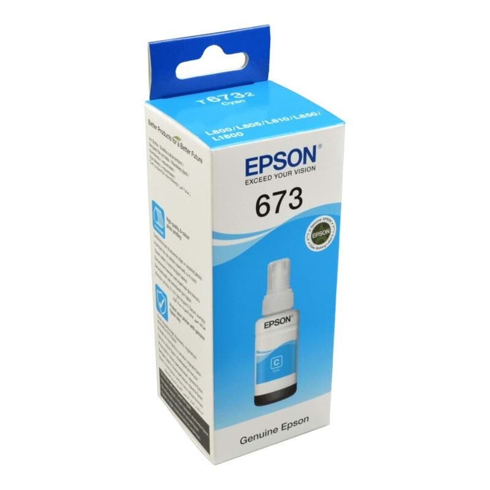 Epson Mürekkep Orj. T673 Cyan 70ml