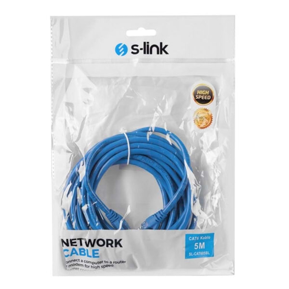 OKUR Cat6 Patch Kablo 5 Metre, Mavi - CAT6-05MT-M