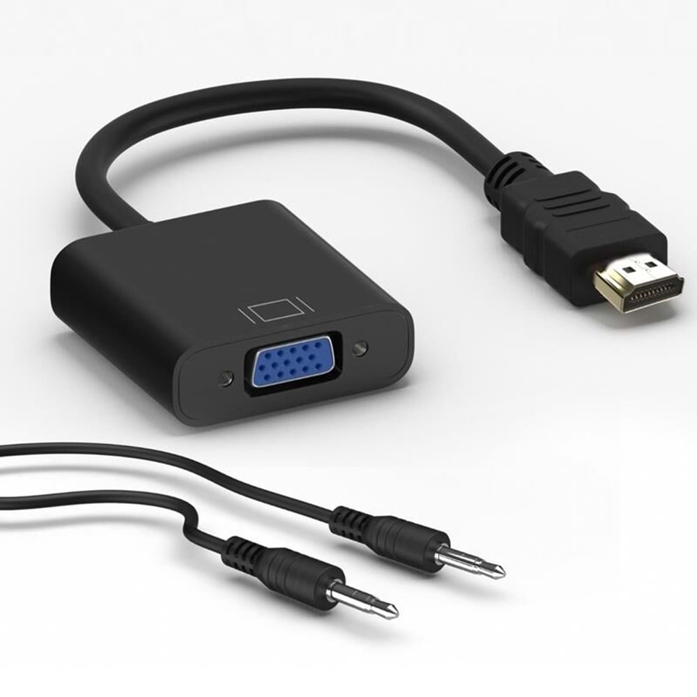 OKUR HDMI To VGA + Aux Kablo Çevirici