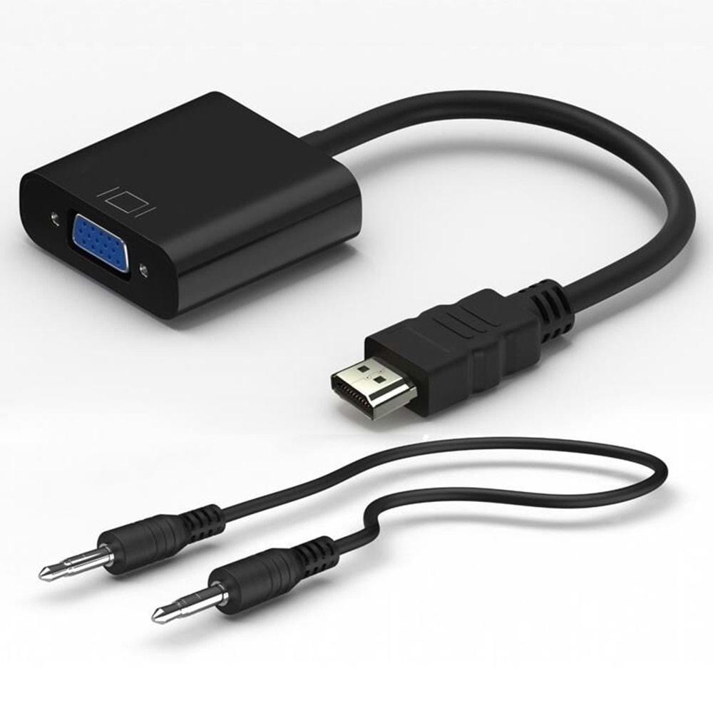 OKUR HDMI To VGA + Aux Kablo Çevirici