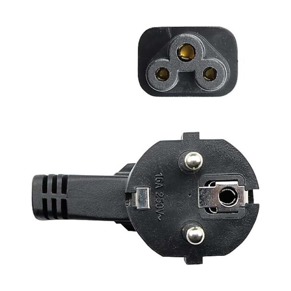 Vcom CE022-1.8 Notebook Power Elektrik Kablosu Yonca 0.5 mm 1.8 metre