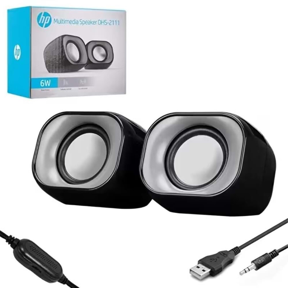 Hp DHS-2111 6W Mini Taşınabilir Multimedya Speaker Hoparlör, 3.5mm + USB (Power)