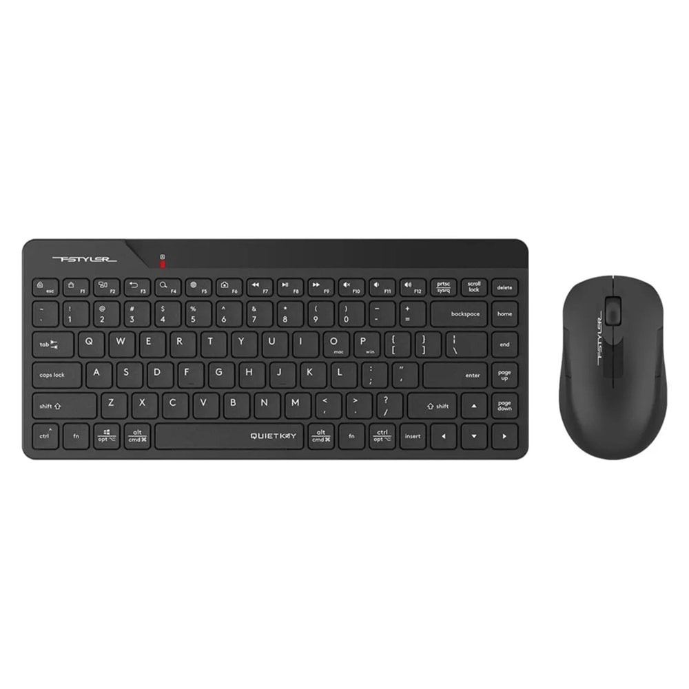 A4 Tech FG2200 AIR2 Mini Kablosuz Klavye Mouse Seti, Usb, Siyah