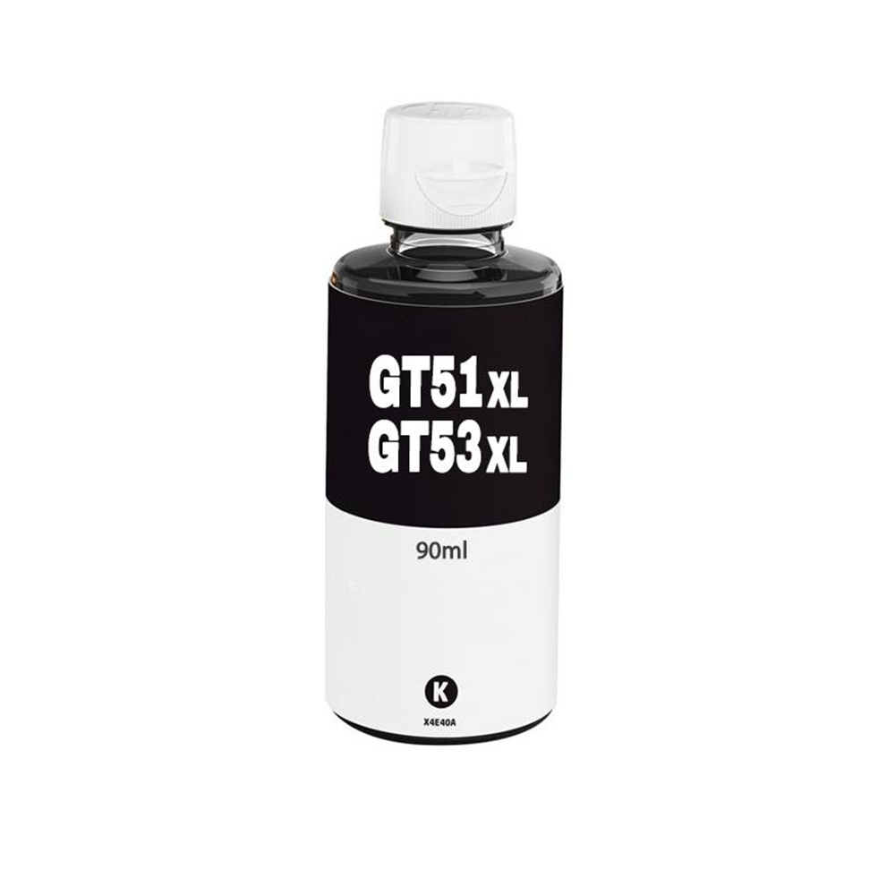 OKUR HP Mürekkep GT53XLBK, GT51XLBK, X4E40AE Black 90ml