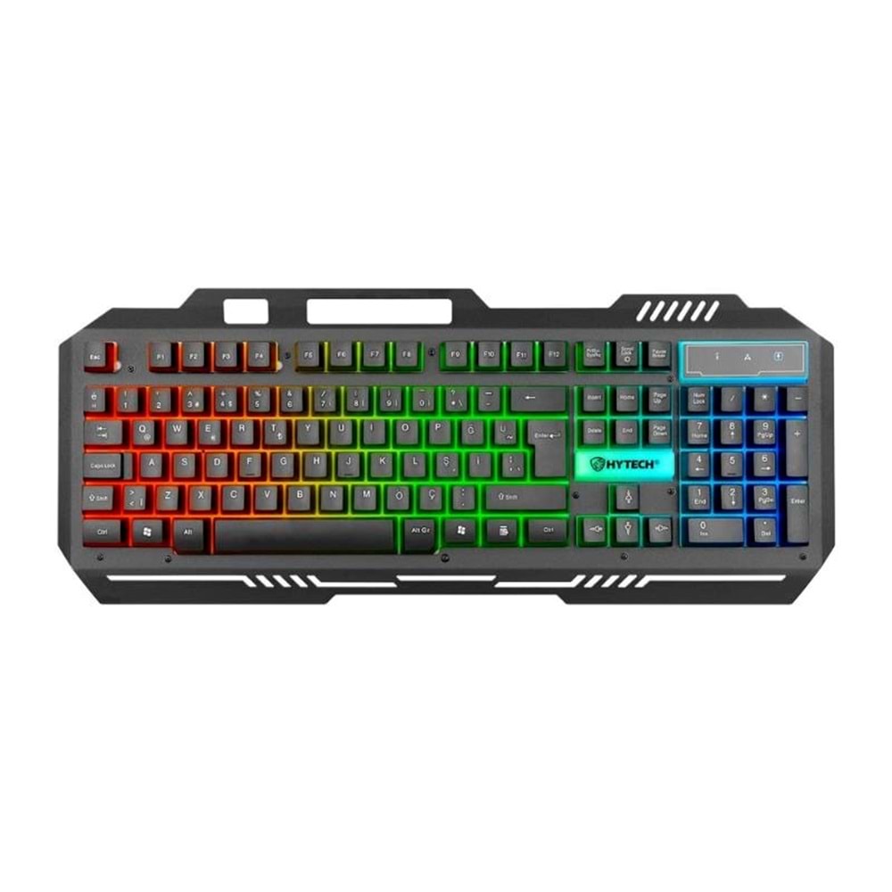Hytech HKM-X86 Gaming Oyuncu Klavye + Mouse Set, QUIN Siyah Usb Gökkuşağı Zemin Aydınlatmalı