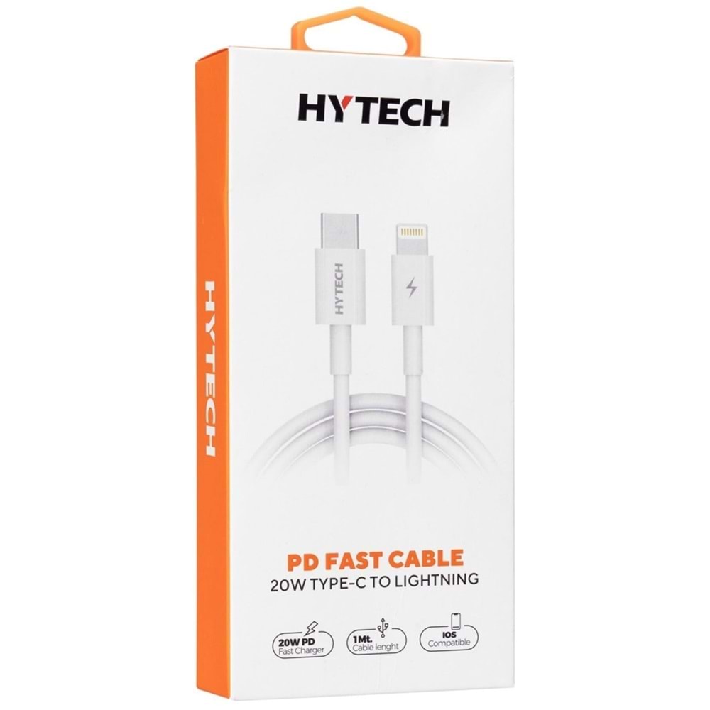 Hytech HY-XPD20 Type-C to Lightning iphone Data+Şarj Kablosu 1 Metre 3A