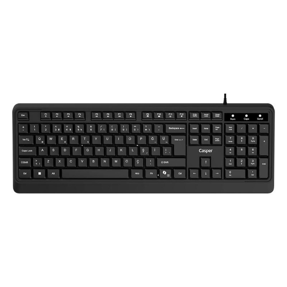 Casper Kablolu Klavye Mouse Set Siyah, USB, K331U