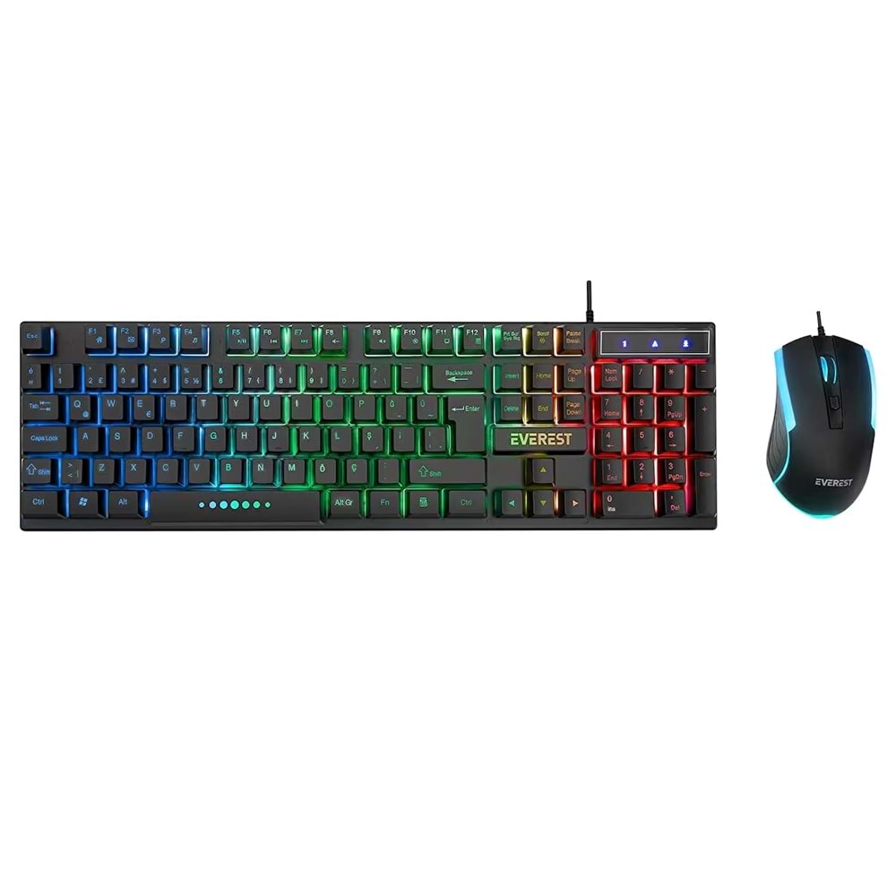 EVEREST KM-198 KLAVYE MOUSE SET KABLOLU
