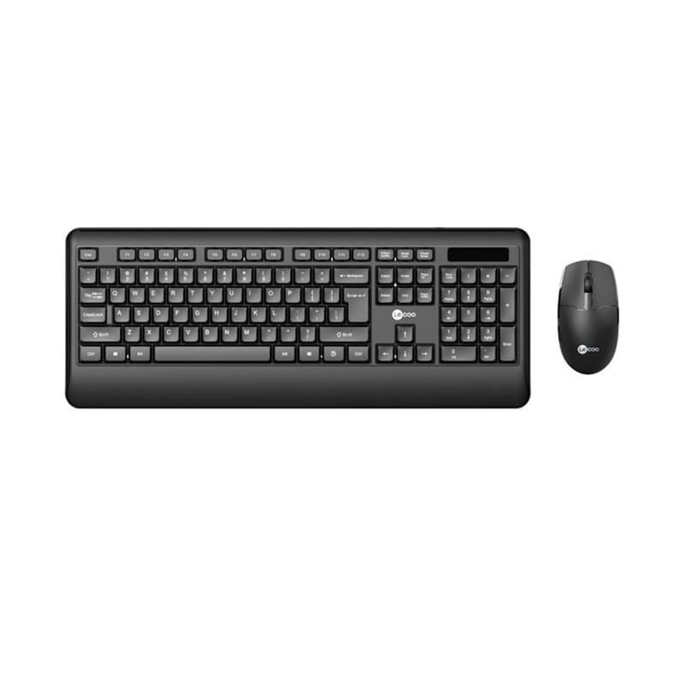 Lenovo Lecoo KW202 Kablosuz Klavye & Mouse Set Q Siyah