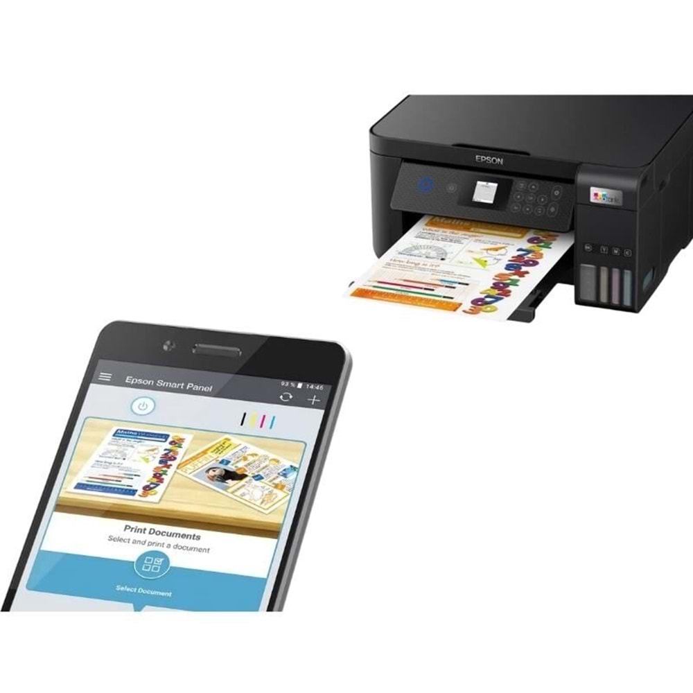 Epson L4360 Renkli Mürekkep Tanklı Yazıcı, Tarayıcı, Fotokopi, Wi-Fi, Dubleks, Siyah (Muadil Mürekkepli)