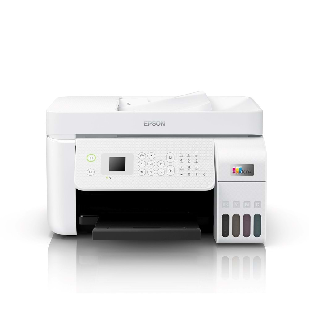 Epson L5296 Renkli Mürekkep Tanklı Yazıcı, Tarayıcı, Fotokopi, Fax, Wi-Fi, ADF, Beyaz