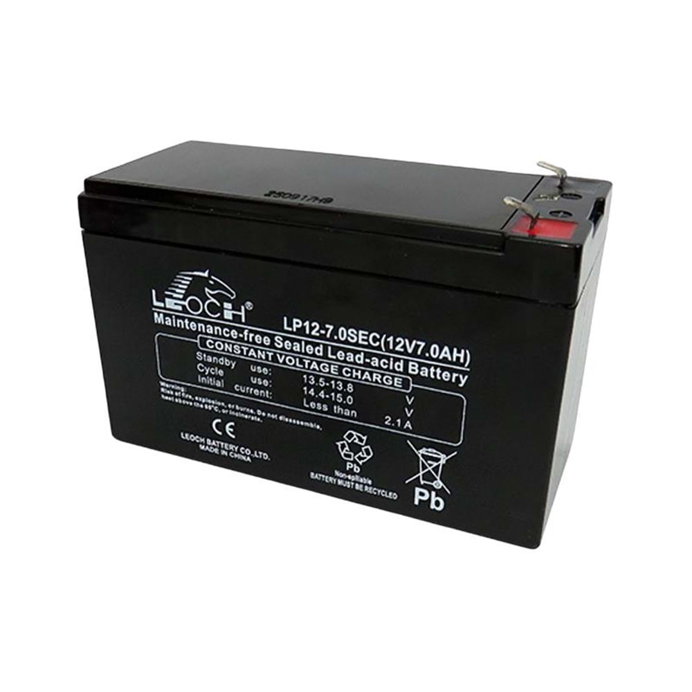 Leoch 12V 7A Kuru Tip UPS Akü