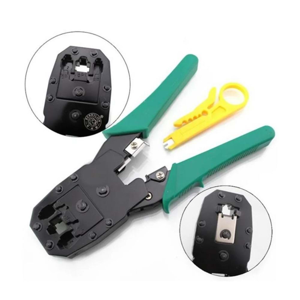 OKUR RJ45 Cat6 RJ11 RJ12 Makaslı Ağ Pensesi - PENSE-RJ45