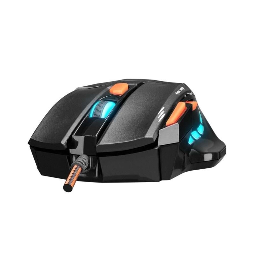 Everest SGM-X7 Oyuncu Mouse Siyah, Makrolu 7200dpi +Gaming Mouse Pad