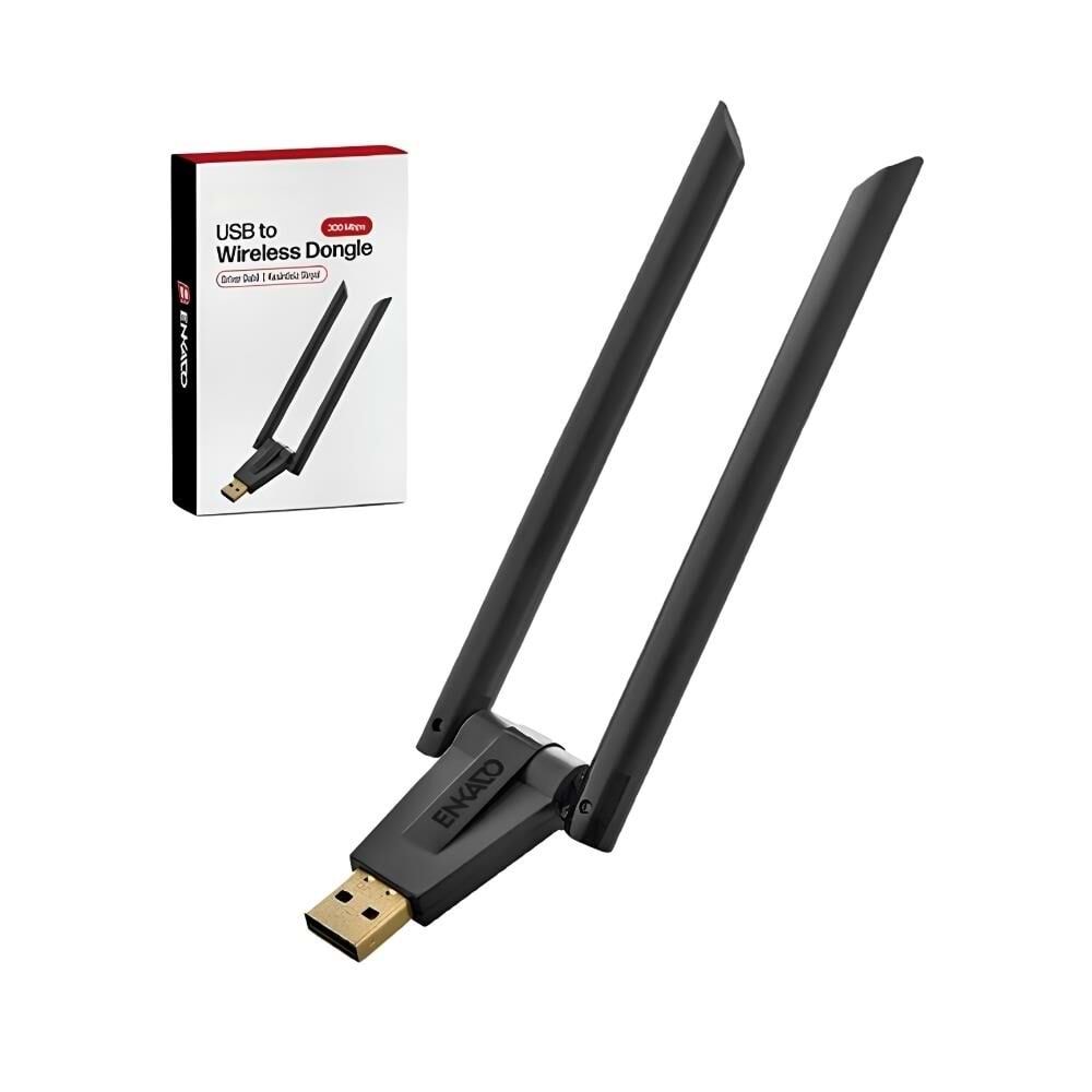 OKUR USB Kablosuz Wifi Alıcı Çift Antenli 300Mbps - UW9