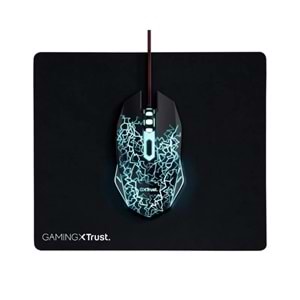 Trust 24752 Basic Gaming Mouse + Mousepad, RGB, Siyah