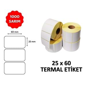OKUR Barkod Etiketi 25x60 Termal - 1000 Adet