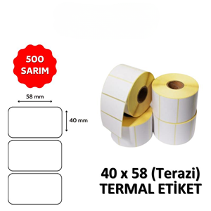 OKUR Terazi Etiketi 40x58 Termal - 500 Adet