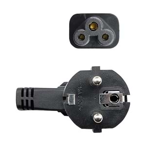 Vcom CE022-1.8 Notebook Power Elektrik Kablosu Yonca 0.5 mm 1.8 metre