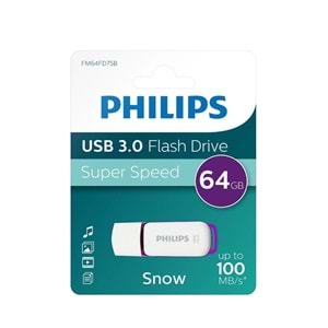PHILIPS 64GB USB Bellek, 3.0 Snow Mor/Beyaz - FM64FD75B/00