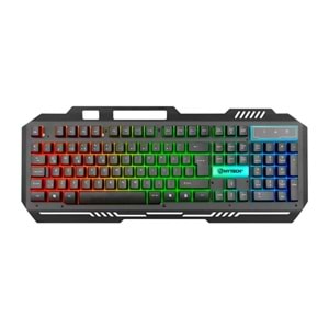 Hytech HKM-X86 Gaming Oyuncu Klavye + Mouse Set, QUIN Siyah Usb Gökkuşağı Zemin Aydınlatmalı