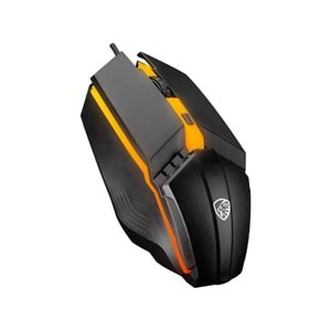 Hytech HKM-X86 Gaming Oyuncu Klavye + Mouse Set, QUIN Siyah Usb Gökkuşağı Zemin Aydınlatmalı