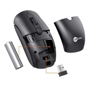 Lenovo Lecoo M2001 Kablosuz Mouse Siyah