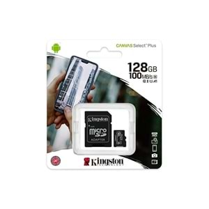 Kingston 128GB Canvas Select Plus Micro SD Kart, SDCS2/128GB