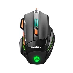 Everest SGM-X7 Oyuncu Mouse Siyah, Makrolu 7200dpi +Gaming Mouse Pad