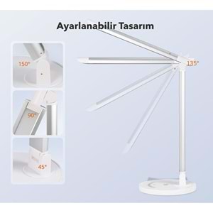 TaoTronics TT-DL13 Doğal Akıllı 12W Led Masa Lambası - Beyaz