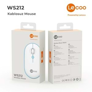 Lenovo Lecoo WS212 Kablosuz Mouse Beyaz & Mavi