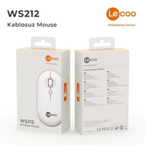 Lenovo Lecoo WS212 Kablosuz Mouse Beyaz & Pembe