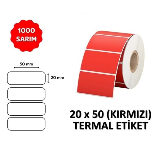 OKUR Barkod Etiketi 20x50 Termal - 1000 Adet