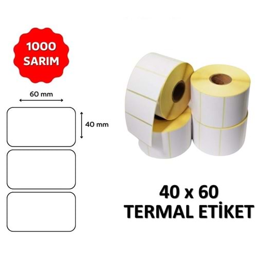 OKUR Barkod Etiketi 40x60 Termal - 1000 Adet