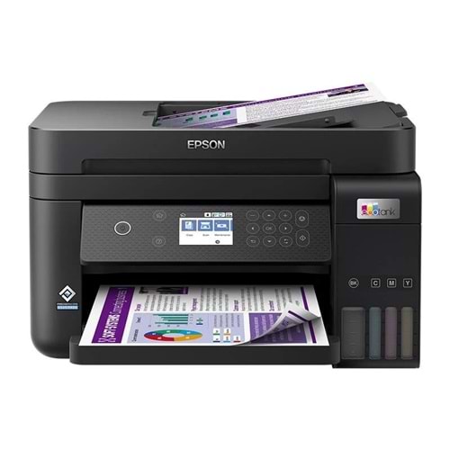 Epson L6270 Renkli Mürekkep Tanklı Yazıcı, Tarayıcı, Fotokopi, Wi-Fi, LAN, ADF, Dubleks, Siyah