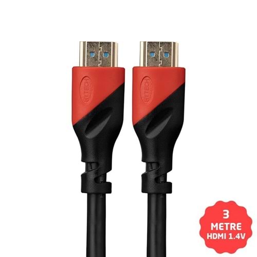Hytech HDMI Kablo 1.4V 3D Altın Uçlu 3 Metre (HY-HDM3)