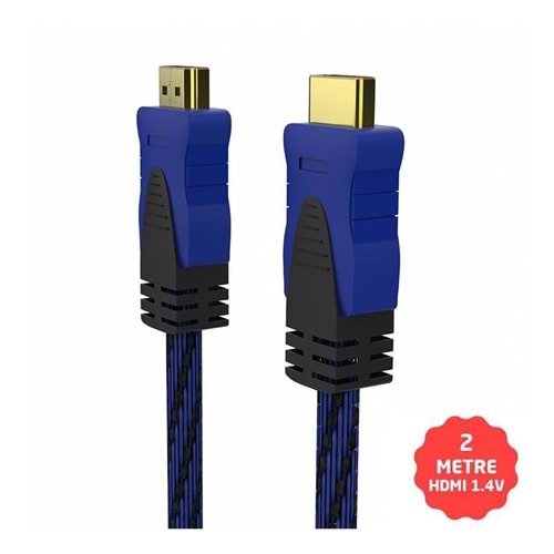Inca IHH-04 HDMI Kablo 1.4V 3D Altın Uçlu 2 Metre