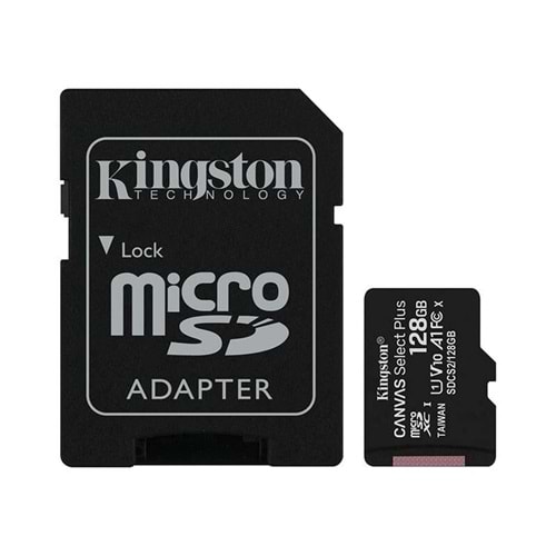 Kingston 128GB Canvas Select Plus Micro SD Kart, SDCS2/128GB
